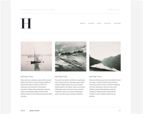 Squarespace Montauk Template Examples